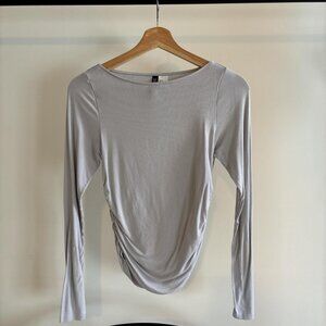 Grey Long Sleeve Top With